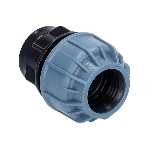 PP Fitting für PE Rohr | Kupplung Klemm x IG PN10 20 mm x 1/2"