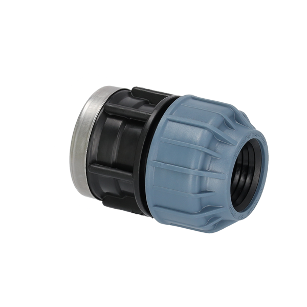 PP Fitting für PE Rohr | Kupplung Klemm x IG mit VA-Ring PN10 63 mm x 1 1/2"