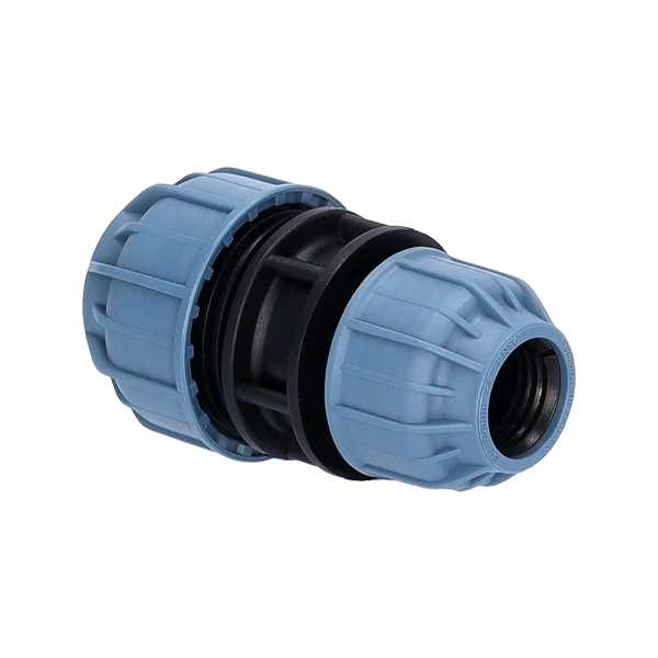 PP Fitting für PE Rohr | Reduzierkupplung Klemm x Klemm PN10 63 x 50 mm