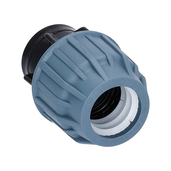 PP Fitting für PE Rohr | Kupplung Klemm x IG PN16 DVGW 16 mm x 3/4"