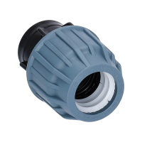 PP Fitting für PE Rohr | Kupplung Klemm x IG PN16 DVGW 16 mm x 3/4"