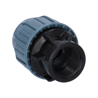 PP Fitting für PE Rohr | Kupplung Klemm x IG PN16 DVGW 16 mm x 3/4"
