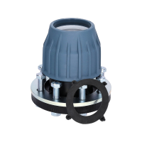 PP Fitting für PE Rohr | Kupplung mit Flansch PN16 DVGW 50 x 50 mm (2")