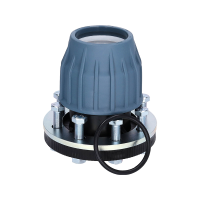 PP Fitting für PE Rohr | Kupplung mit Flansch PN16 DVGW 50 x 50 mm (2")