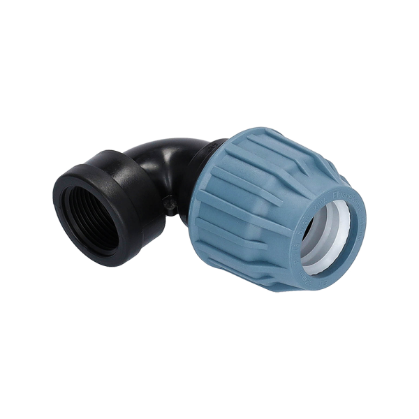 PP Fitting für PE Rohr | Winkel 90° Klemm x IG PN16 DVGW 25 mm x 1"