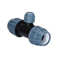 PP Fitting für PE Rohr | Reduzier-T-Stück Klemm x Klemm x Klemm PN16 DVGW 63 x 32 x 63 mm