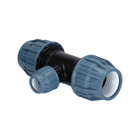PP Fitting für PE Rohr | Reduzier-T-Stück Klemm x Klemm x Klemm PN16 DVGW 63 x 32 x 63 mm