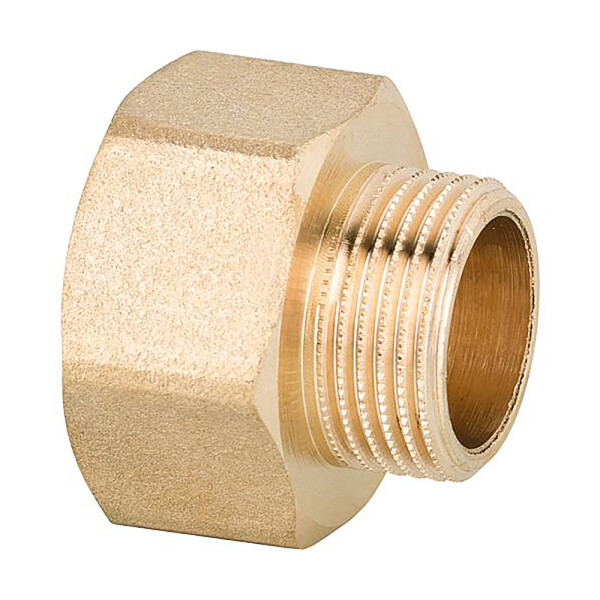 Messing Muffennippel IG x AG 3/4" x 1/2"