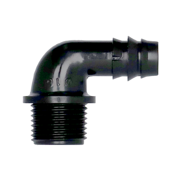 PP Winkel 90° Tülle x AG 20 mm x 3/4"