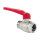 Kugelhahn Messing voller Durchgang mit Hebel IG x AG 1" x 1"