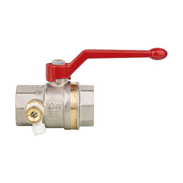 Kugelhahn Messing Aster ACS mit drehbarer Entleerung Alu-Hebel IG x IG 1/2" x 1/2"