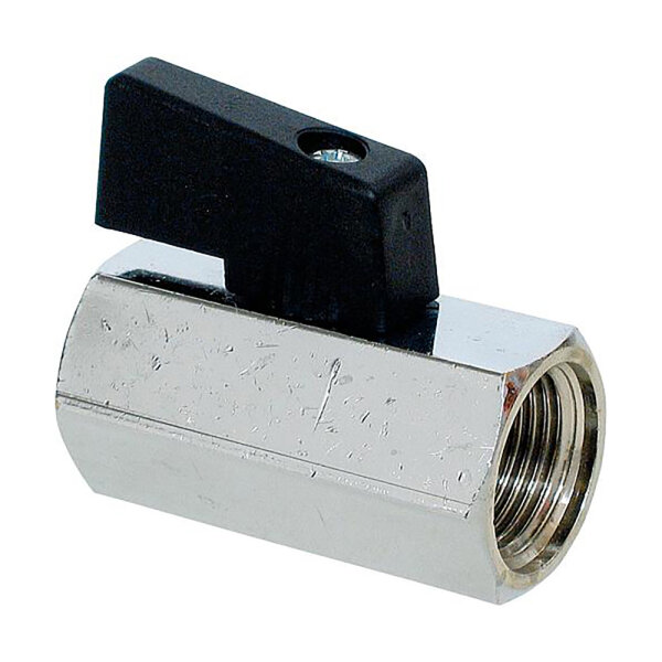 Mini-Kugelhahn Messing mit kurzem Hebel IG x IG 1/4" x 1/4"