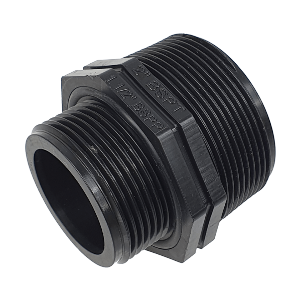 Reduzier - Doppelnippel mit O-Ring für Magnetventile AG x AG 1 1/2" x 1 1/4"