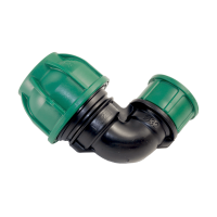 PVC- 90° Winkelkupplung mit O-Ring IG x Klemm 1" x 32 mm
