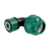PVC- 90° Winkelkupplung mit O-Ring IG x Klemm 1" x 32 mm