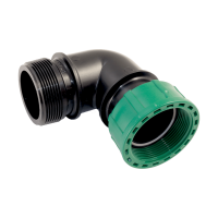 PVC- 90° Winkelkupplung mit O-Ring IG x AG 2" x 2"