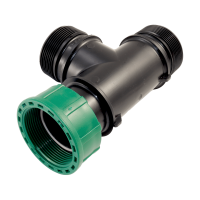PVC- T - Kupplung mit O-Ring IG x AG x AG 2" x 2" x 2"