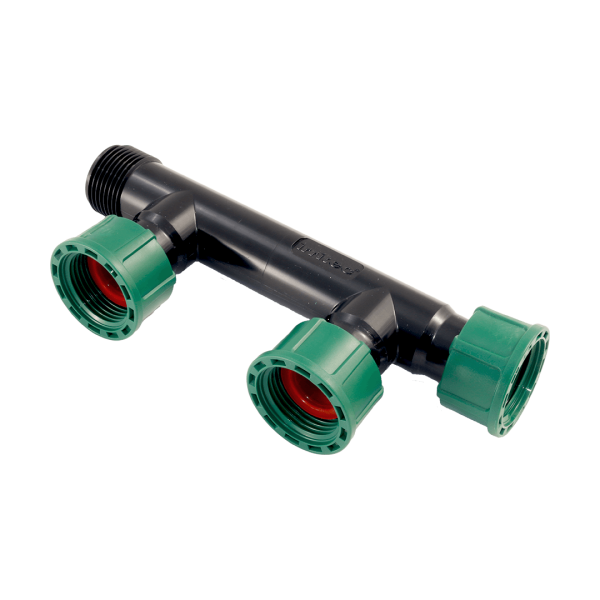 PVC- Ventilverteiler mit O-Ring IG x AG 2 - fach Anschluss 1" IG