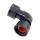 PVC - Verbindungsstück Ventilverteiler mit O-Ring 90° Winkel 1" IG x 1" IG Schwarz