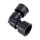 PVC - Verbindungsstück Ventilverteiler mit O-Ring 90° Winkel 1" IG x 1" IG Schwarz