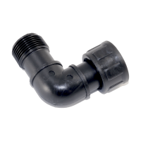 PVC - Verbindungsstück Ventilverteiler mit O-Ring 90° Winkel 1" IG x 1" AG Schwarz