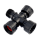 PVC - Verbindungsstück Ventilverteiler mit O-Ring Kreuzstück 1" IG x 1" IG x 1" IG x 1" AG Schwarz