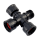 PVC - Verbindungsstück Ventilverteiler mit O-Ring Kreuzstück 1" IG x 1" IG x 1" IG x 1" AG Schwarz