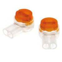 Kabelverbinder / Schnellverbinder / Abzweigverbinder 3M Scotchlok UY2 orange für max. 2 Kabel 0,4 - 0,9 mm2