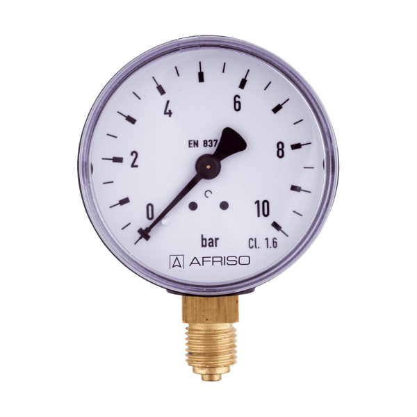 Druckmesser - Manometer Ø 50 MM Radial 1/4" AG 0-10 Bar