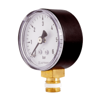 Druckmesser - Manometer Ø 50 MM Radial 1/4" AG - Selbstdichtend mit PTFE-Dichtring 0-6 Bar
