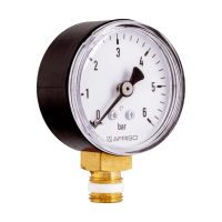 Druckmesser - Manometer Ø 50 MM Radial 1/4" AG - Selbstdichtend mit PTFE-Dichtring 0-6 Bar