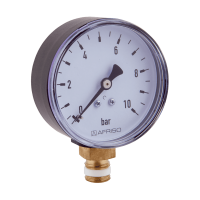 Druckmesser - Manometer Ø 50 MM Radial 1/4" AG - Selbstdichtend mit PTFE-Dichtring 0-16 Bar