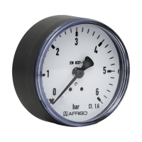 Druckmesser - Manometer Ø 50 MM Axial  1/4" AG 0-6 Bar