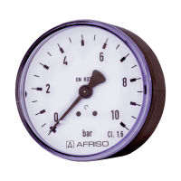 Druckmesser - Manometer Ø 50 MM Axial  1/4" AG 0-10 Bar
