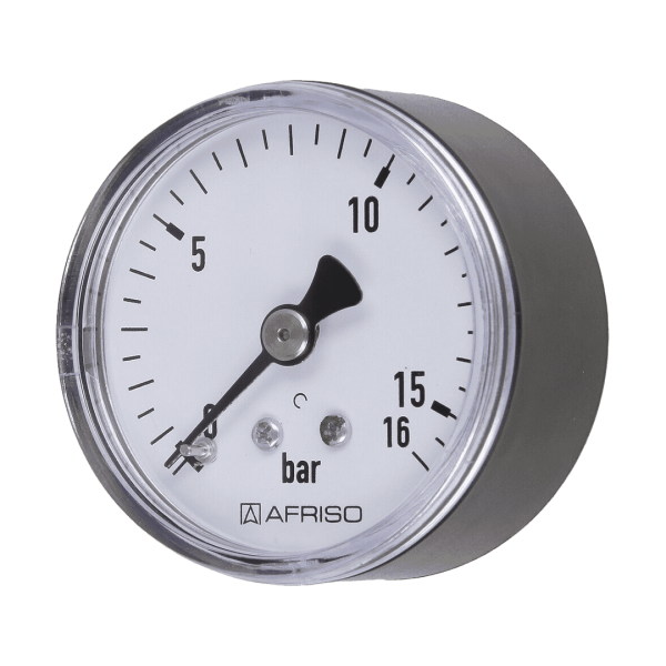 Druckmesser - Manometer Ø 50 MM Axial  1/4" AG - Selbstdichtend mit PTFE-Dichtring 0-16 Bar