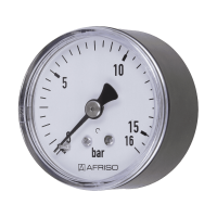 Druckmesser - Manometer Ø 50 MM Axial  1/4" AG - Selbstdichtend mit PTFE-Dichtring 0-16 Bar