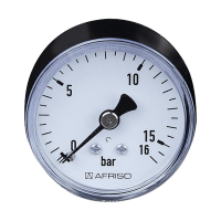 Druckmesser - Manometer Ø 50 MM Axial  1/4" AG - Selbstdichtend mit PTFE-Dichtring 0-16 Bar