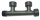 Ventilverteiler - Swivel mit Flachdichtung 2 - fach Verteiler 3 x IG ÜWM 1 x AG / 1"