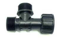 Ventilverteiler - Swivel mit Flachdichtung T-Stück 1 x IG ÜWM 2 x AG / 1"