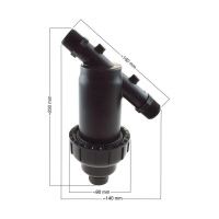 YDV Kunststoff-Filter AG x AG Modell "D" 1" Scheiben-Filter 120 Mesh
