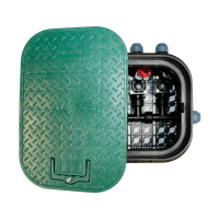 Ventilbox vormontiert Standard 2 Zonen mit Hunter PGV Magnetventilen inkl. Ausblasventil für Druckluft-25 mm