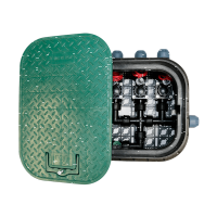 Ventilbox vormontiert Standard 3 Kreise / Zonen mit Hunter PGV Magnetventilen inkl. Ausblasventil für Druckluft