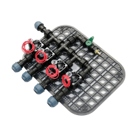 Ventilbox vormontiert Standard 4 Zonen mit Hunter PGV Magnetventilen inkl. Ausblasventil für Druckluft-25 mm