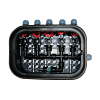 Ventilbox vormontiert Standard 5 Kreise / Zonen mit Hunter PGV Magnetventilen inkl. Ausblasventil für Druckluft