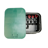 Ventilbox vormontiert Jumbo 6 Zonen mit Hunter PGV Magnetventilen inkl. Ausblasventil für Druckluft-25 mm