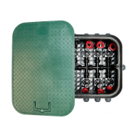 Ventilbox vormontiert Jumbo 7 Zonen mit Hunter PGV Magnetventilen inkl. Ausblasventil für Druckluft-25 mm