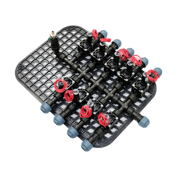 Ventilbox vormontiert Jumbo 9 Zonen mit Hunter PGV Magnetventilen inkl. Ausblasventil für Druckluft-25 mm