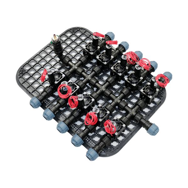 Ventilbox vormontiert Jumbo 10 Zonen mit Hunter PGV Magnetventilen inkl. Ausblasventil für Druckluft-25 mm