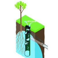 Wurzelbewässerungssystem RZWS3625 Wurzelzone Unterflur, 90 cm, 0,9 l/min, Bar 1,0-4,8