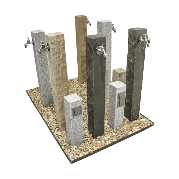 Wasserentnahme - Stele aus Naturstein H = 1,00 m